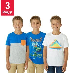 Eddie Bauer Kids Youth 3 Pack T-Shirt 2 graphic + 1 pocket shirt Size XS (5/6)